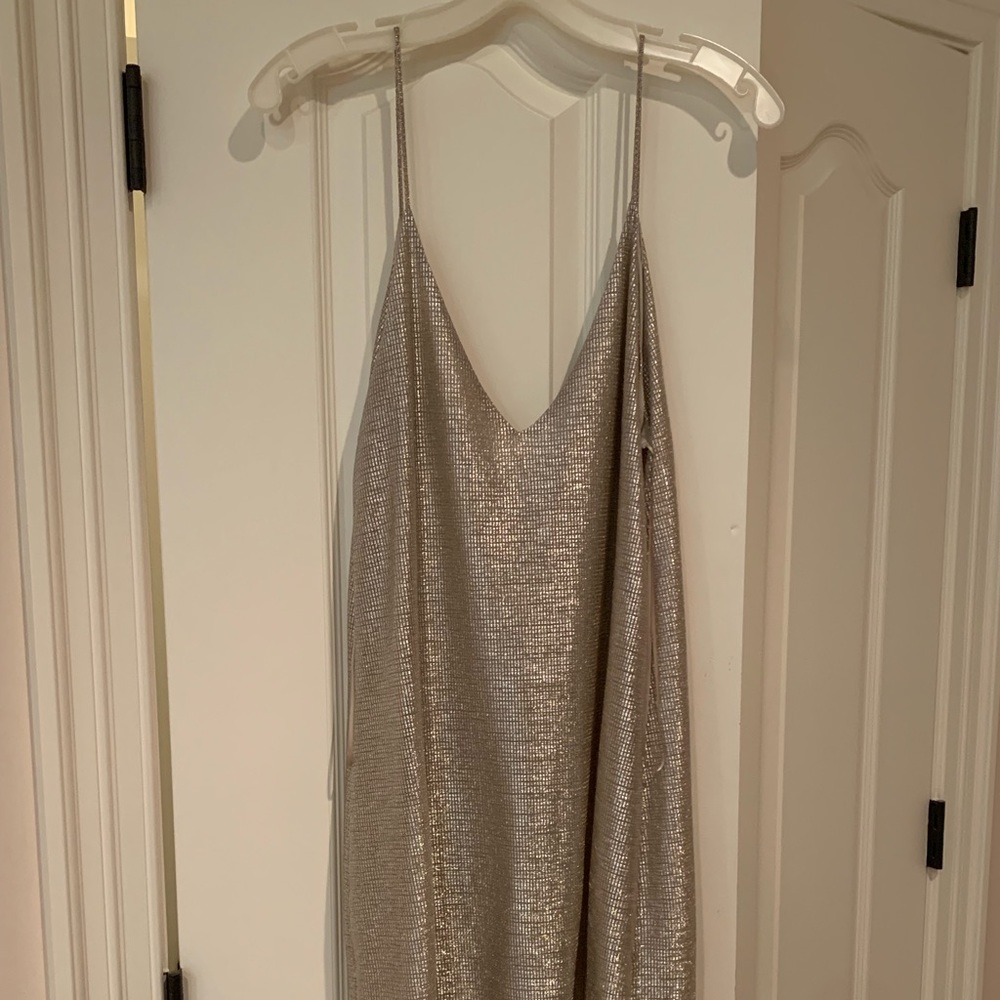 Zara Gold Shimmer Dress